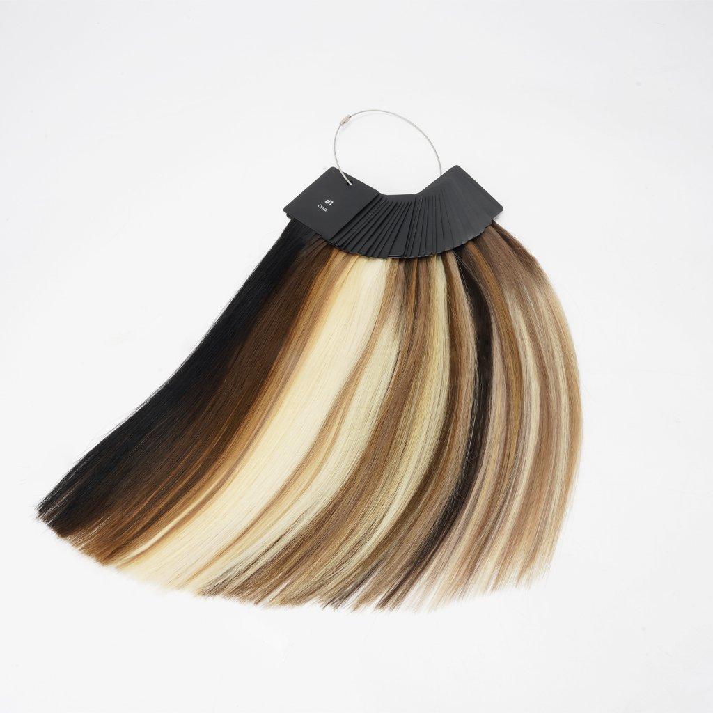 Color ring with shades fanned out beneath the tag