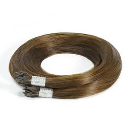 Two sets of Y TIP Hair Extensions, 7-Star Full Cuticle Remy Hair coiled up in a circle