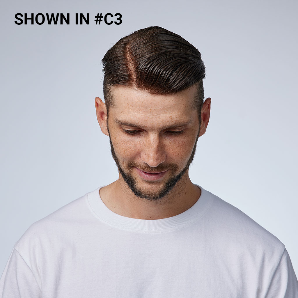 HS27+ Mono Top Toupee with a Lace Front and a Skin Gauze Perimeter (4)