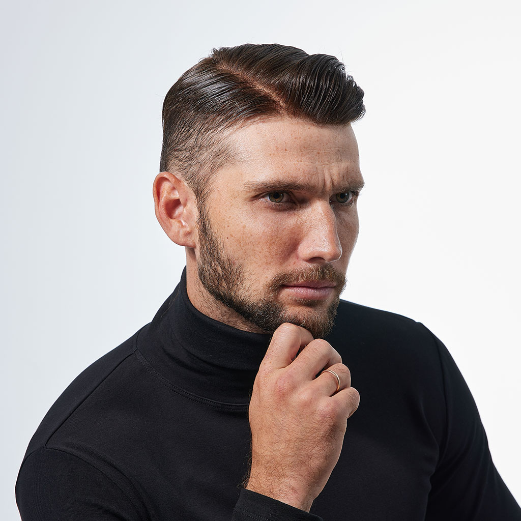 LIGHT 0.06mm Thin Skin Hair System for Men with V-Loops All Over (15)