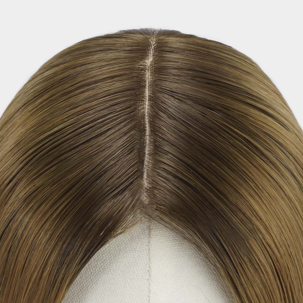 FST9x14 Full Cuticle Remy Hair Topper With Mono Base