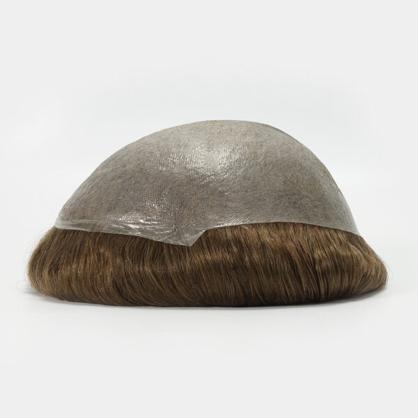 HS25-V 0.03mm Ultra Thin Skin Men's Hair Systems With V-looped Human Hair