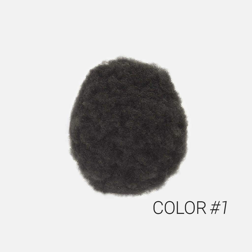HS7-AFRO Curly Hair Unit for Men Breathable Swiss Lace Base (2)