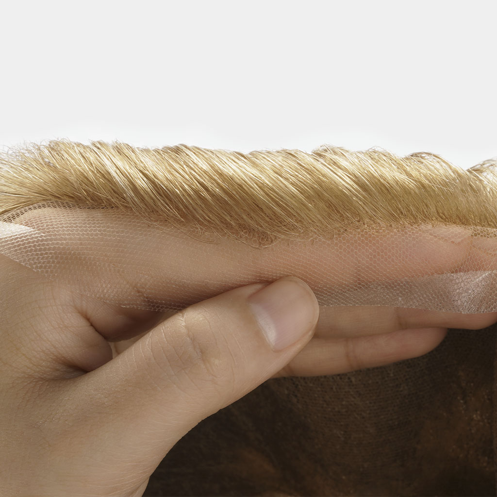 HS7EUFull Lace Men's Hair System Toupee With European Remy Hair