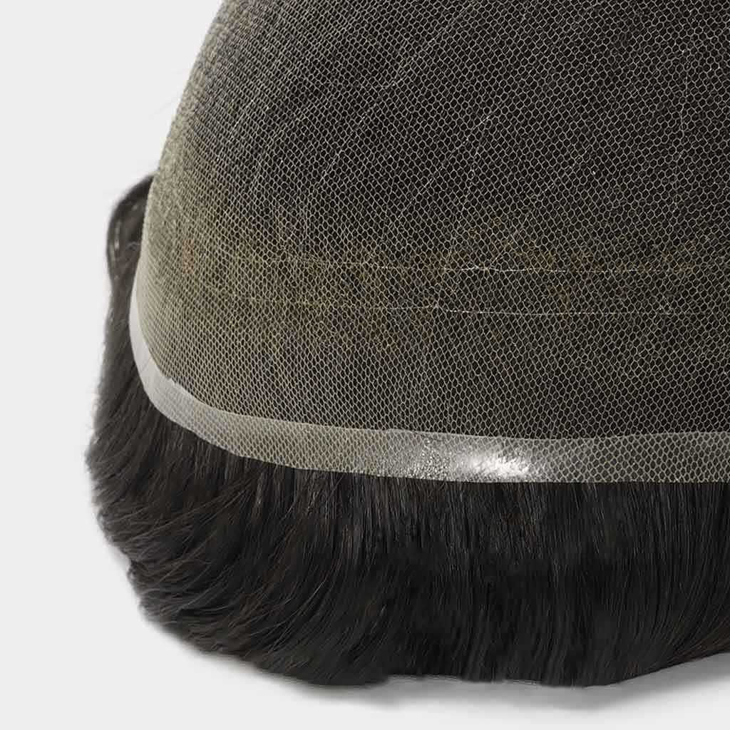 N6Swiss Lace Men's Hair System With PU Sides and back (5)