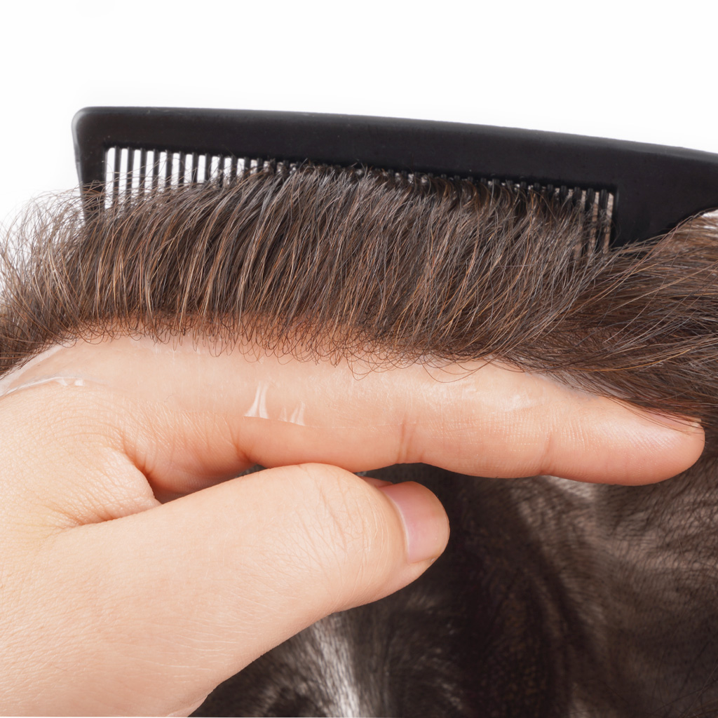 LIGHT03 thin skin hair system with a natural hairline